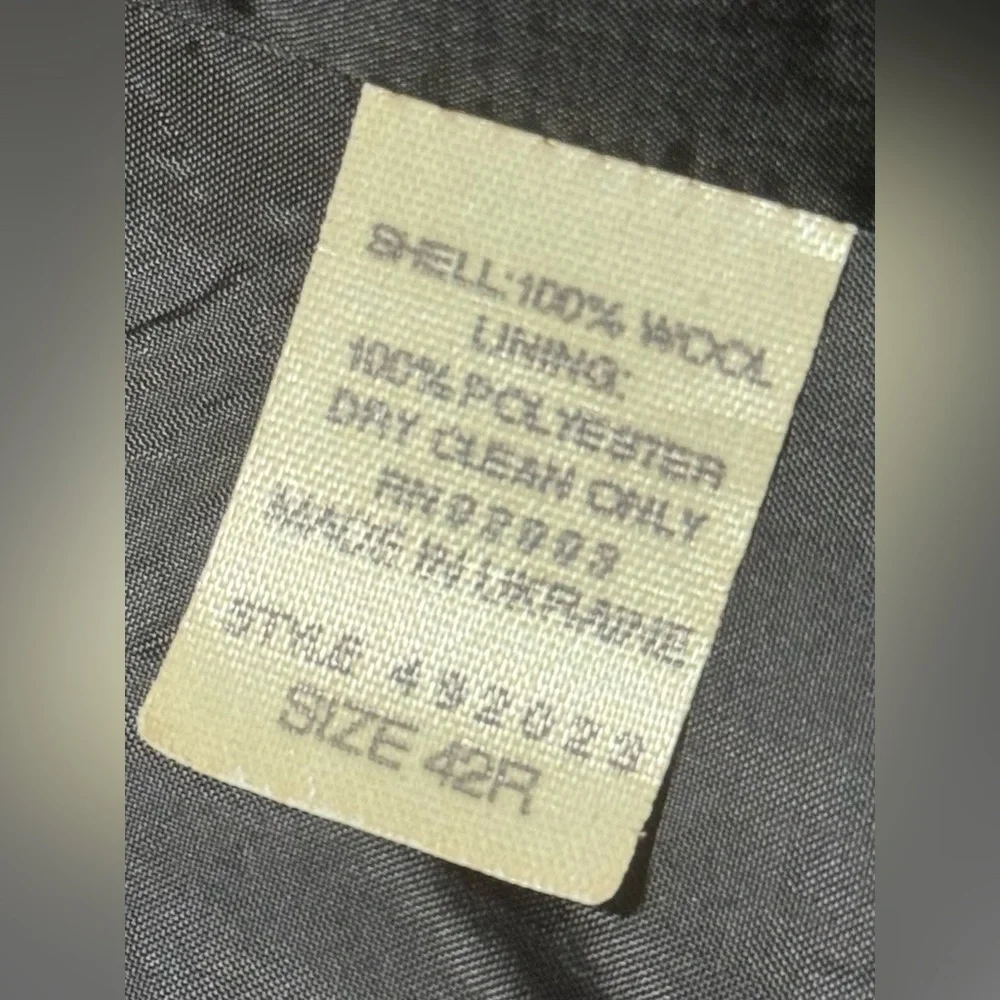 Oleg Cassini Men’s 42R Dark Green Herringbone Sport Coat Wool Tweed Blazer